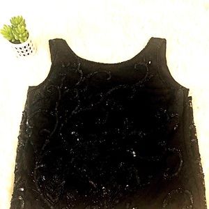 Black Beaded Cocktail Dress